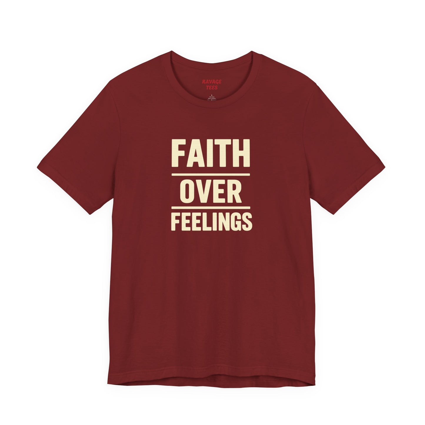 Faith Over Feelings Tee - Inspiring Unisex Short Sleeve Shirt for Everyday Comfort, Motivational Gift, Casual Wear, Spiritual Apparel, [...]