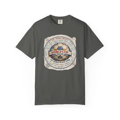World Cup 2026 Vintage Soccer T-Shirt — USA Canada Mexico Tournament Tee