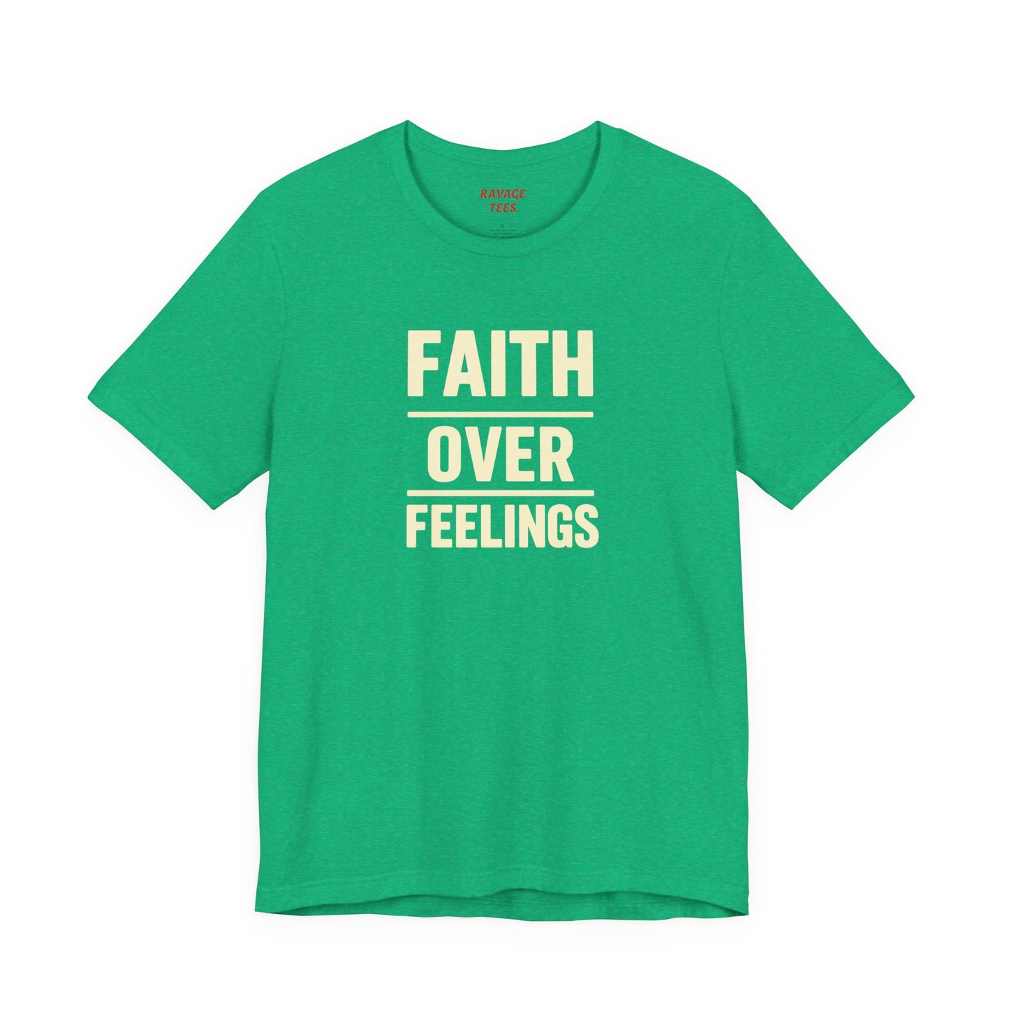 Faith Over Feelings Tee - Inspiring Unisex Short Sleeve Shirt for Everyday Comfort, Motivational Gift, Casual Wear, Spiritual Apparel, [...]