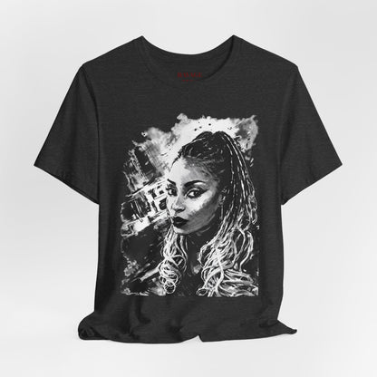 Personalize Black & White Ink Print T-Shirt