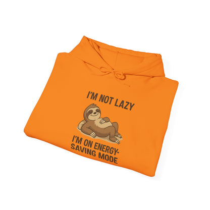 Funny Sloth Hoodie: I'm Not Lazy, Energy Saving Mode