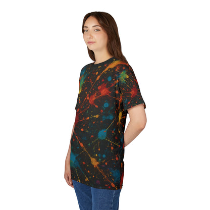 Art of Impact Colorful Splatter Unisex Tee, Eye-Catching Urban Graphic T-Shirt