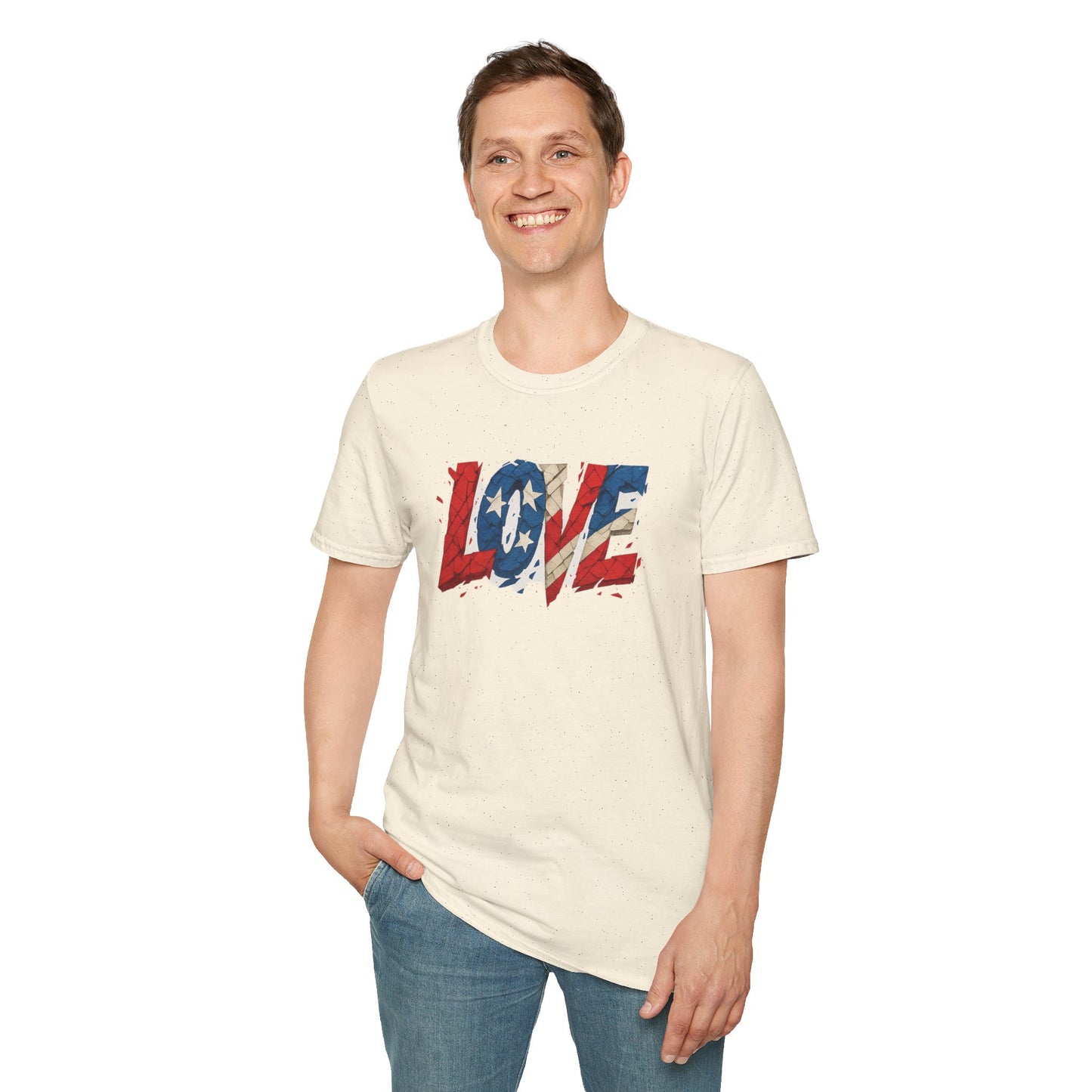 "Freedom & Love" Tee: Unisex 4th of July Graphic Shirt Gift