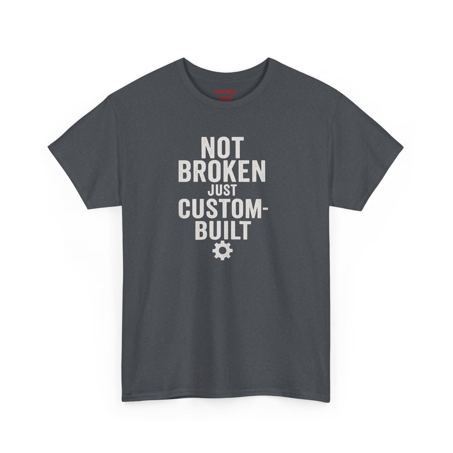 Not Broken Just Custom-Built | Unisex Graphic Tee – Garage Edition