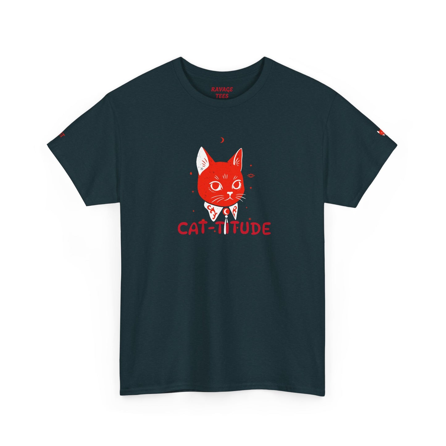 CAT-TITUDE Unisex Heavy Cotton Tee | Funny Cat Shirt