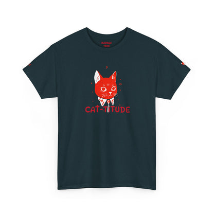 CAT-TITUDE Unisex Heavy Cotton Tee | Funny Cat Shirt