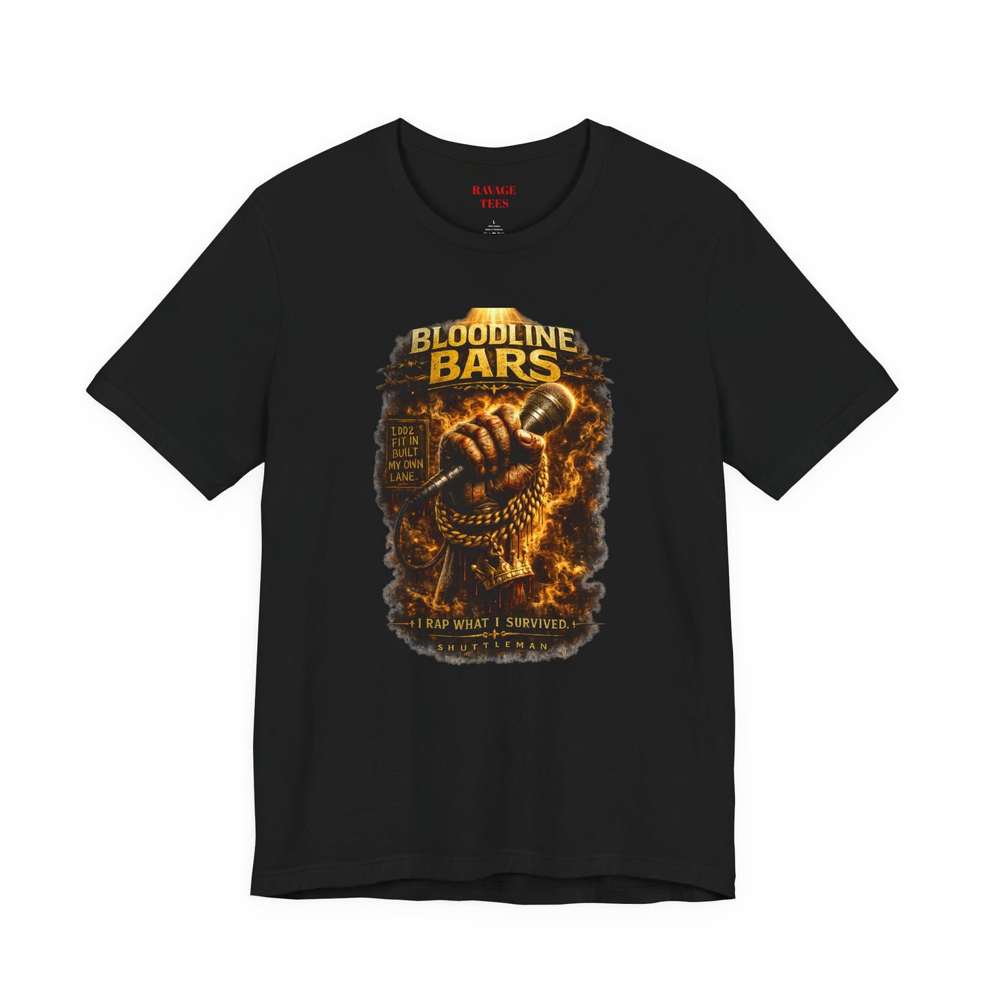 Bloodline Bars Graphic Tee — "I Rap What I Survive"