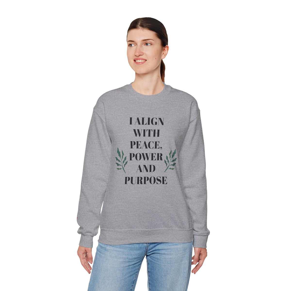 ZEN Mindful Power Crewneck Sweatshirt | Align with Peace, Cozy Sweatshirt, Spiritual Gift, Yoga Apparel, Meditation Wear