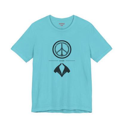 Peace Sign Unisex Jersey Tee, Casual Wear, Gift for Friends, Summer Fashion, Festival Outfit, Eco-Friendly Apparel