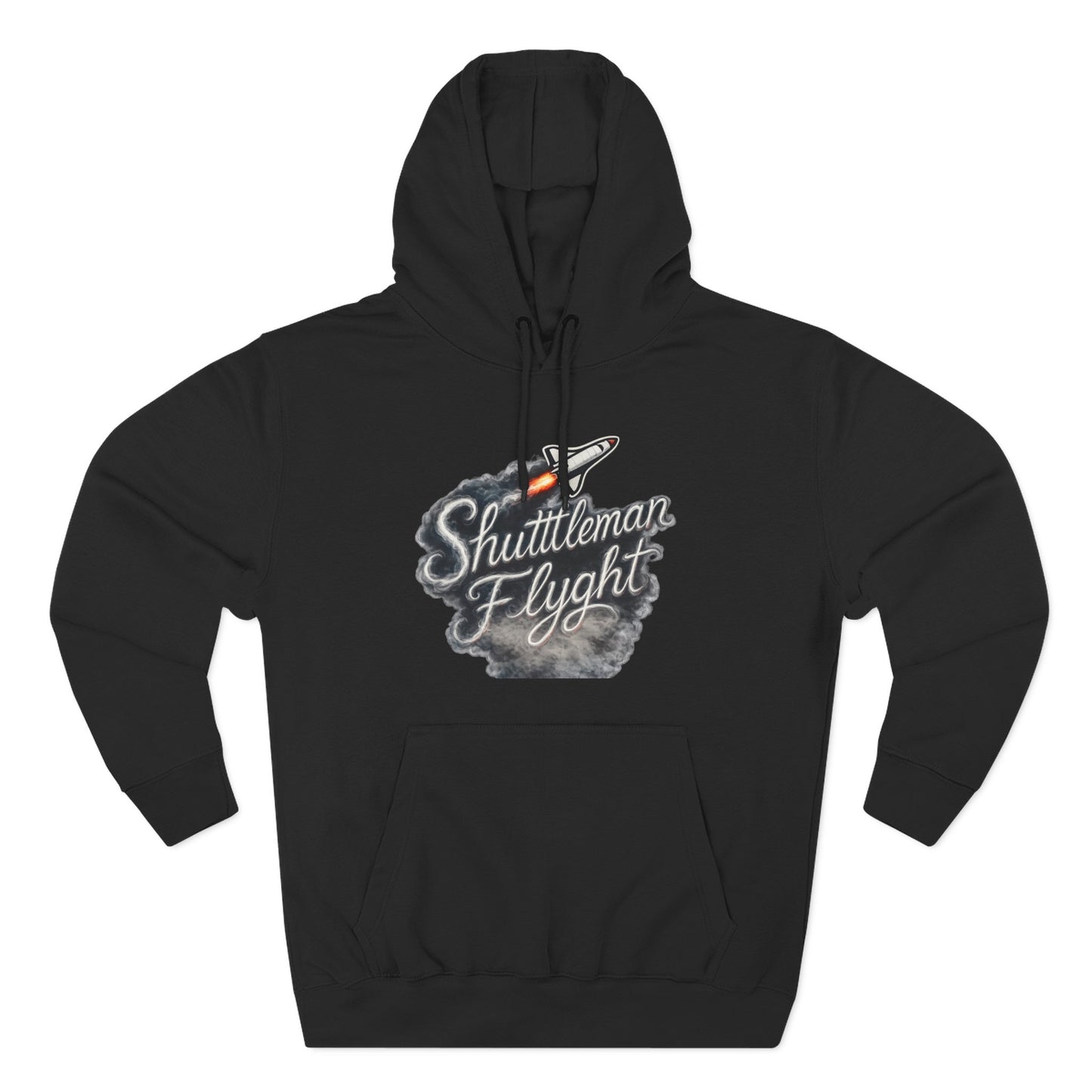Shuttleman Flight Hoodie — Retro Rocket Pilot Graphic Hoodie