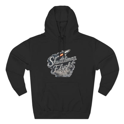 Shuttleman Flight Hoodie — Retro Rocket Pilot Graphic Hoodie
