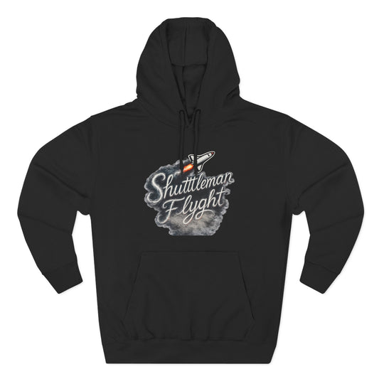 Shuttleman Flight Hoodie — Retro Rocket Pilot Graphic Hoodie