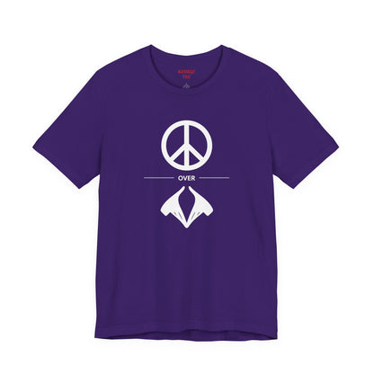 Peace Sign Unisex Jersey Tee, Casual Wear, Gift for Friends, Summer Fashion, Festival Outfit, Eco-Friendly Apparel