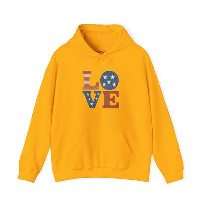 Unisex Hooded Sweatshirt with 'LOVE' Design - Cozy Gift for Friends, Valentine's Day, Casual Wear, Relaxation, Everyday Use
