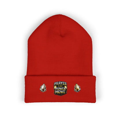 Prayer Power Move Embroidered Beanie