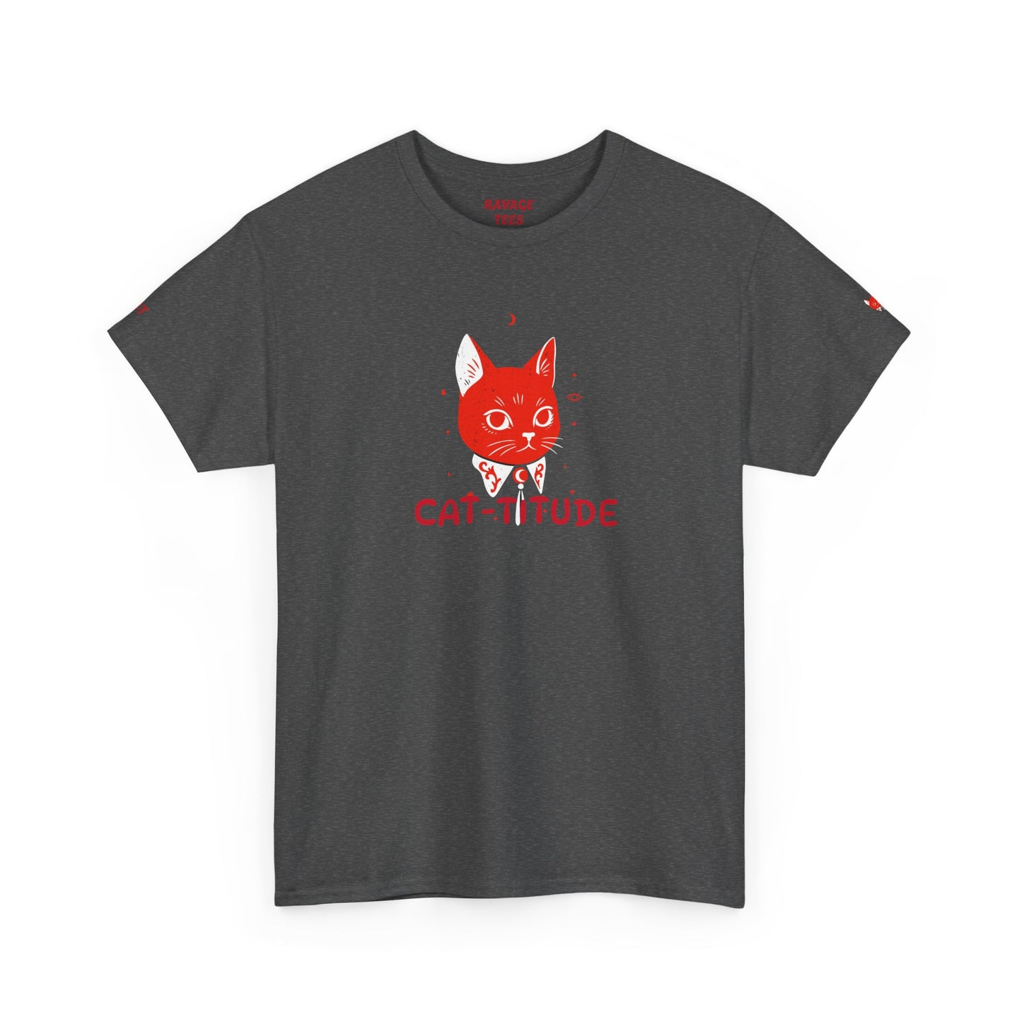 CAT-TITUDE Unisex Heavy Cotton Tee | Funny Cat Shirt