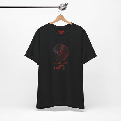 Chaos Love Language Tee: Bold, Dark Aesthetic Statement Shirt