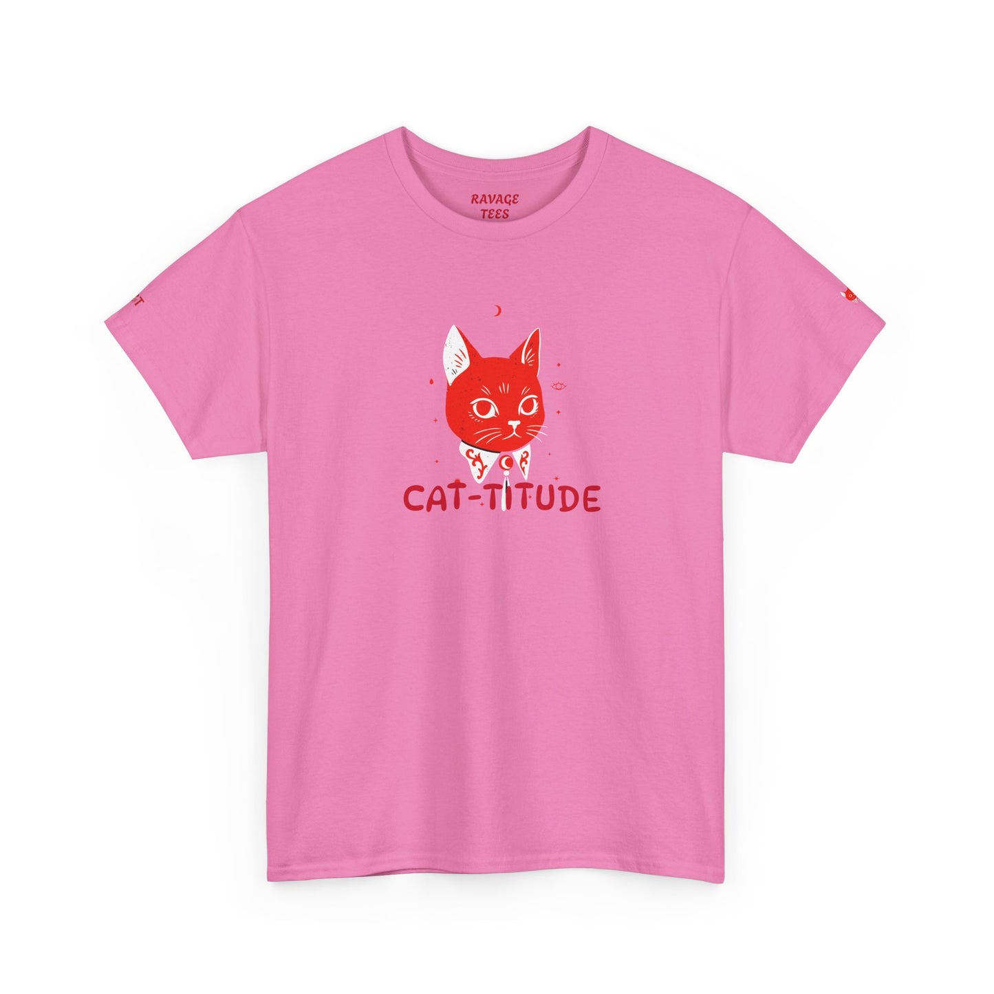 CAT-TITUDE Unisex Heavy Cotton Tee | Funny Cat Shirt