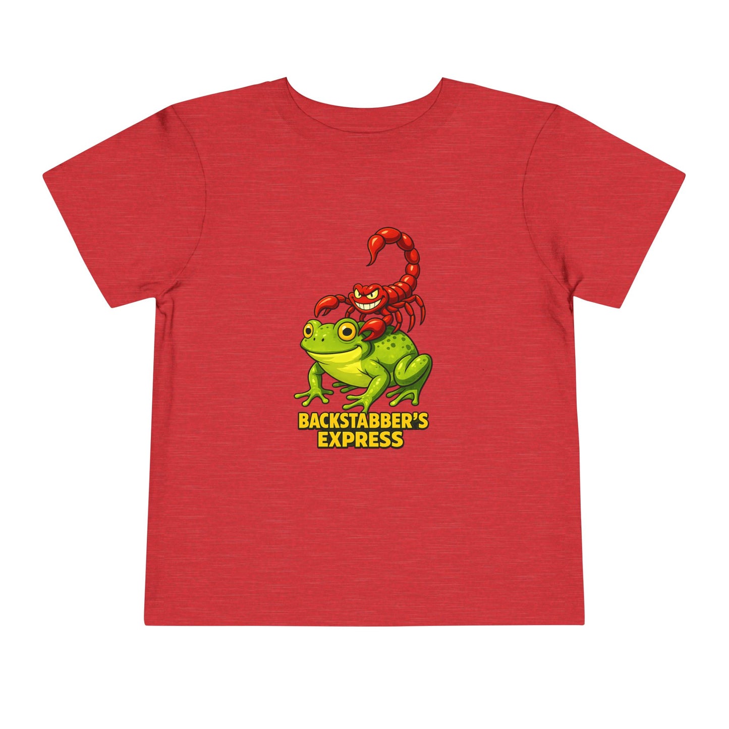 Toddler Tee — 'Backstabber's Express' Scorpion & Frog Funny Kids Shirt