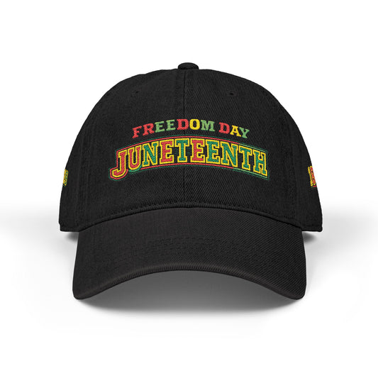 Juneteenth Freedom Day Embroidered Denim Hat