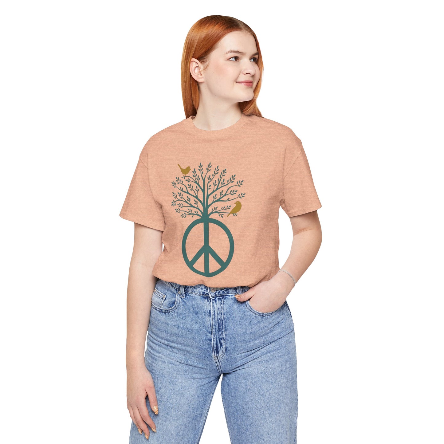 Peace Tree T-Shirt with Birds – Eco Nature Graphic Tee