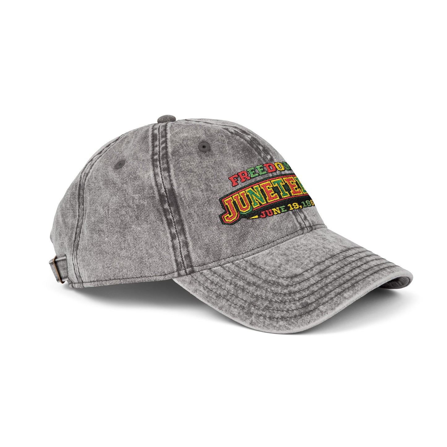 Juneteenth Embroidered Vintage Cap