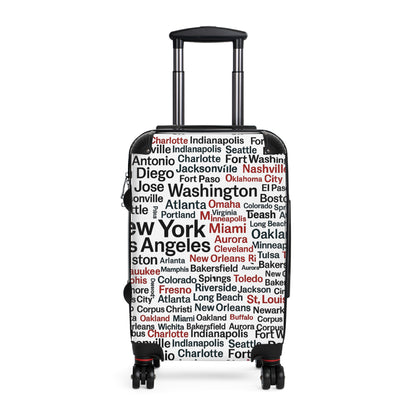 City Adventure Map Travel Suitcase