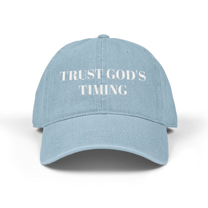 Trust God's Timing Denim Hat (Embroidery)