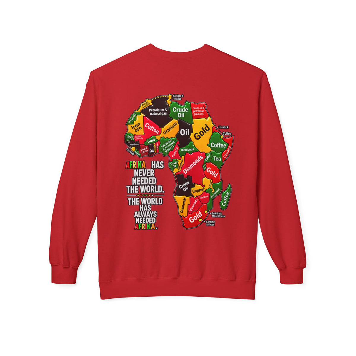 Afrika Map Sweatshirt – Africa Pride Crewneck