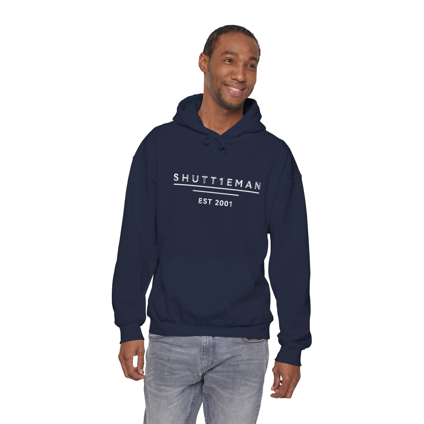Shutt1eman Est. 2001 Hoodie — Minimal Vintage Logo Pullover