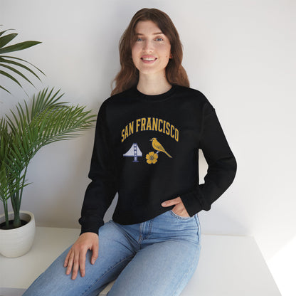 RAVAGE San Francisco - City Vibe Sweatshirt | Unisex Cardinal Crewneck, Cozy Fall Fashion, Casual Wear, Bird Lover Gift Idea