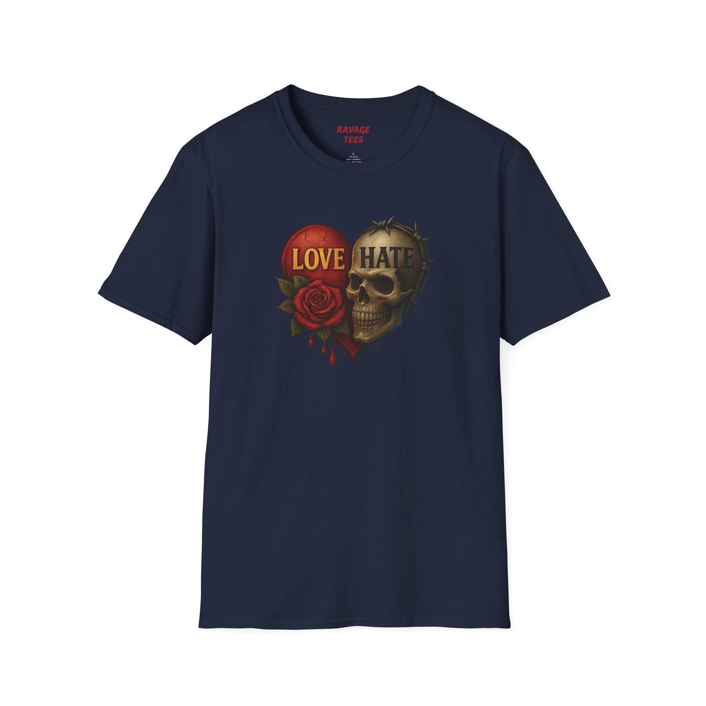 Love & Hate Skull Graphic Tee
