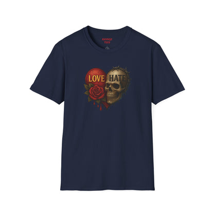 Love & Hate Skull Graphic Tee
