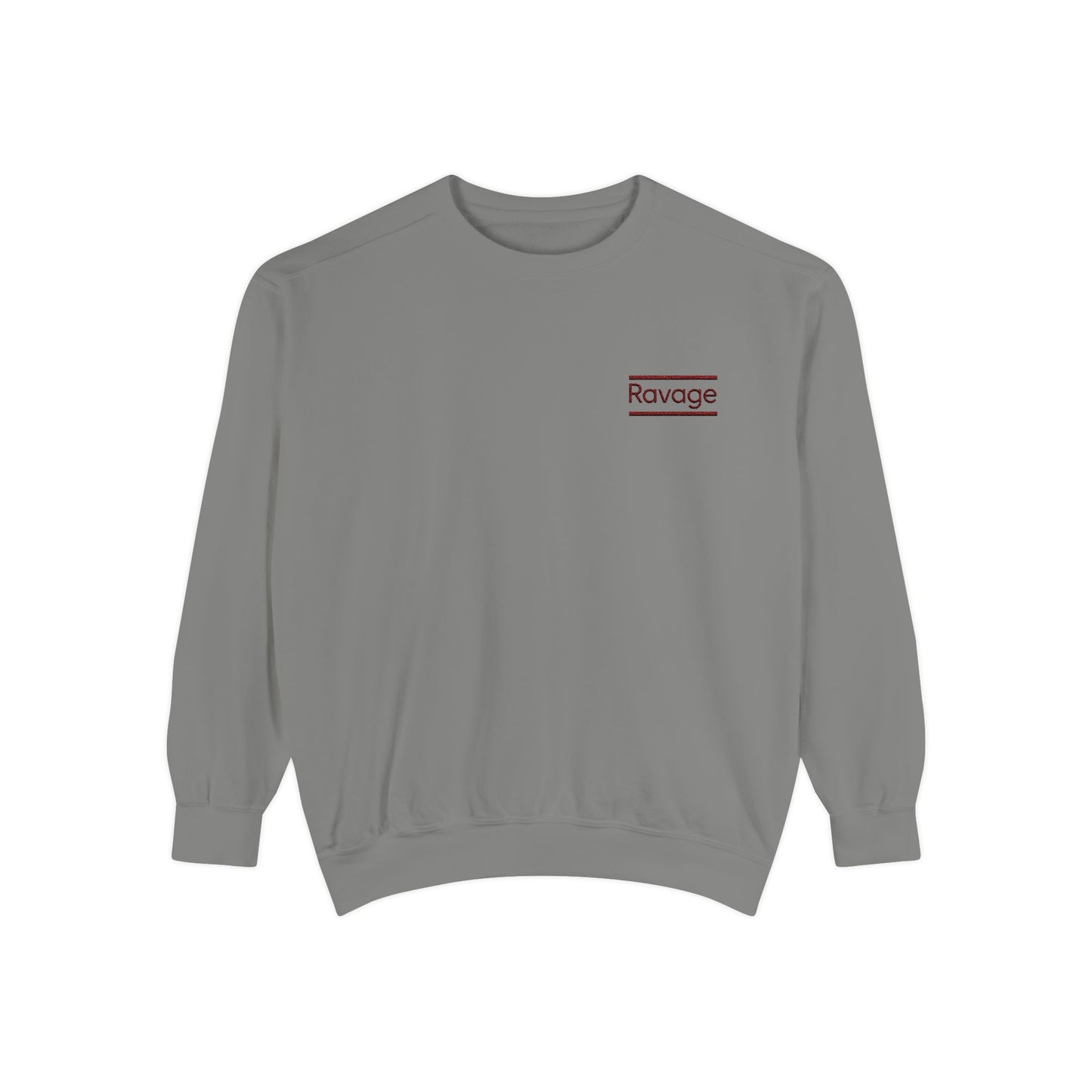 RAVAGE Minimal Logo Sweatshirt — Casual Branded Crewneck