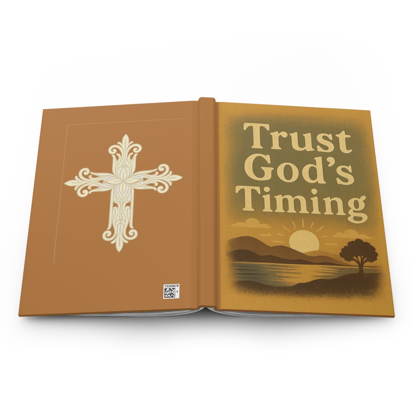 Inspirational Hardcover Journal - Trust God's Timing, Faith Journal
