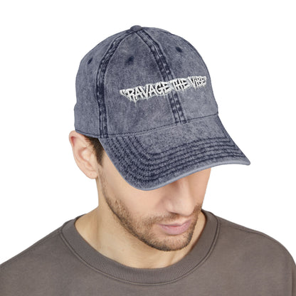 Vintage Embroidered Cap - "RAVAGE THE VIBE"