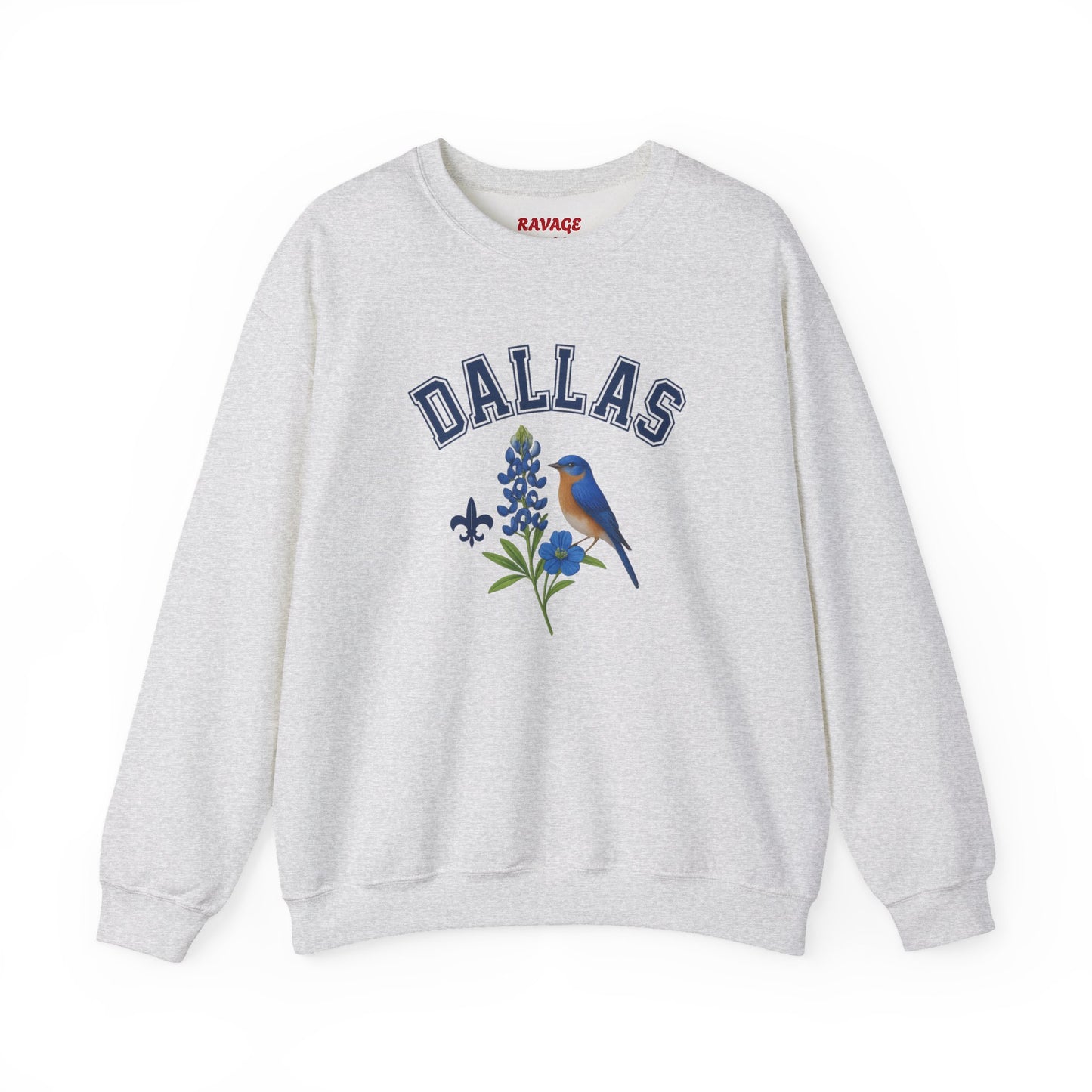 RAVAGE DALLAS - City Vibe Sweatshirt | Unisex Cardinal Crewneck, Cozy Fall Fashion, Casual Wear, Bird Lover Gift Idea