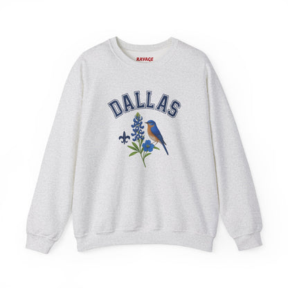 RAVAGE DALLAS - City Vibe Sweatshirt | Unisex Cardinal Crewneck, Cozy Fall Fashion, Casual Wear, Bird Lover Gift Idea