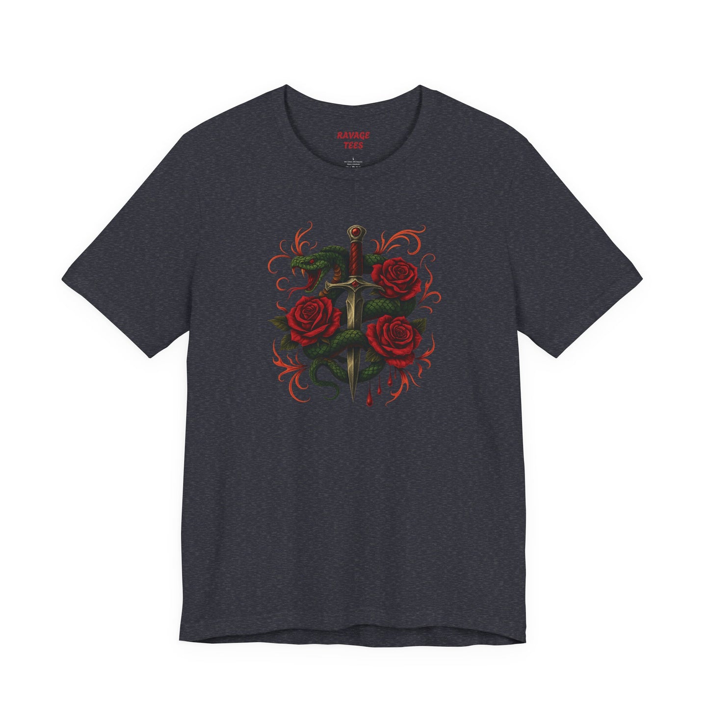 Edgy Rose Design Vintage Tee