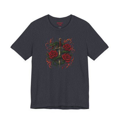 Edgy Rose Design Vintage Tee
