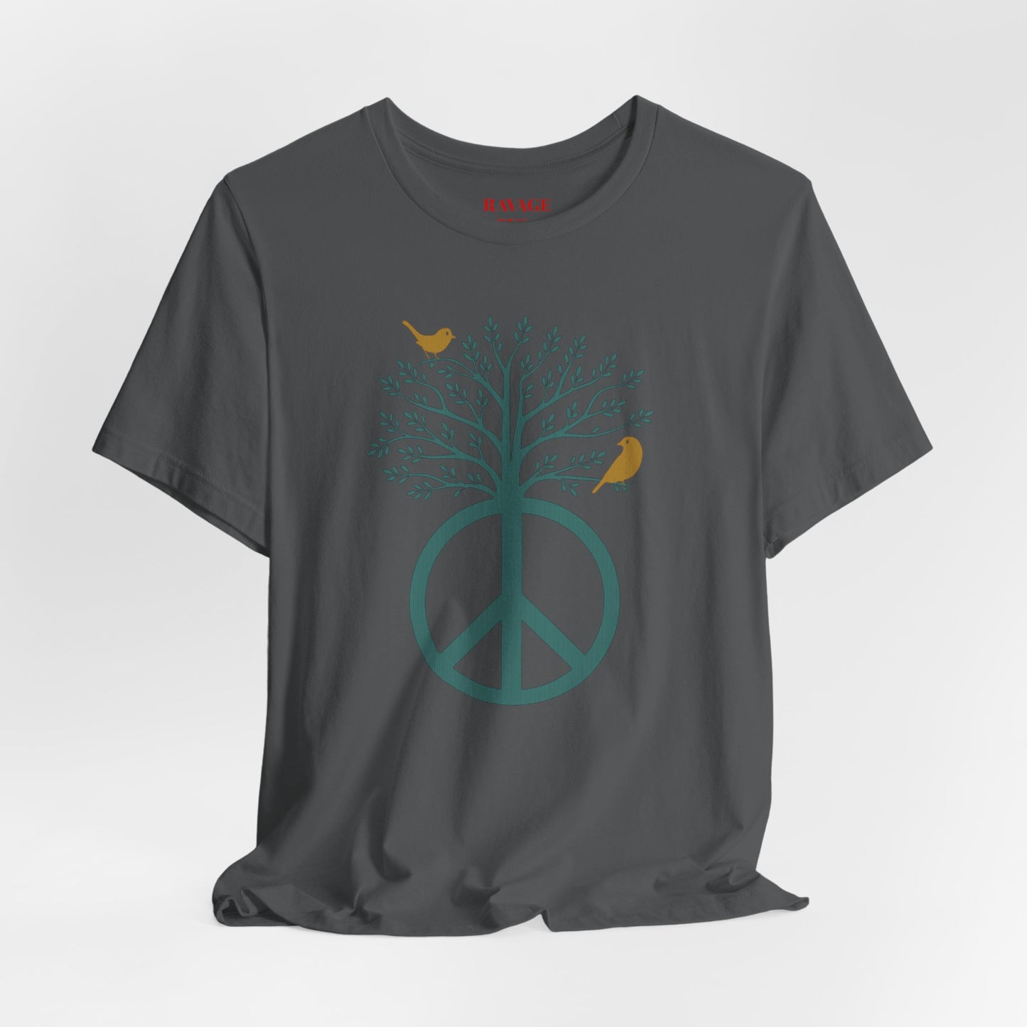 Peace Tree T-Shirt with Birds – Eco Nature Graphic Tee