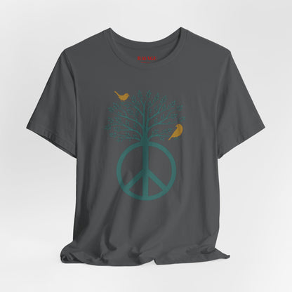 Peace Tree T-Shirt with Birds – Eco Nature Graphic Tee