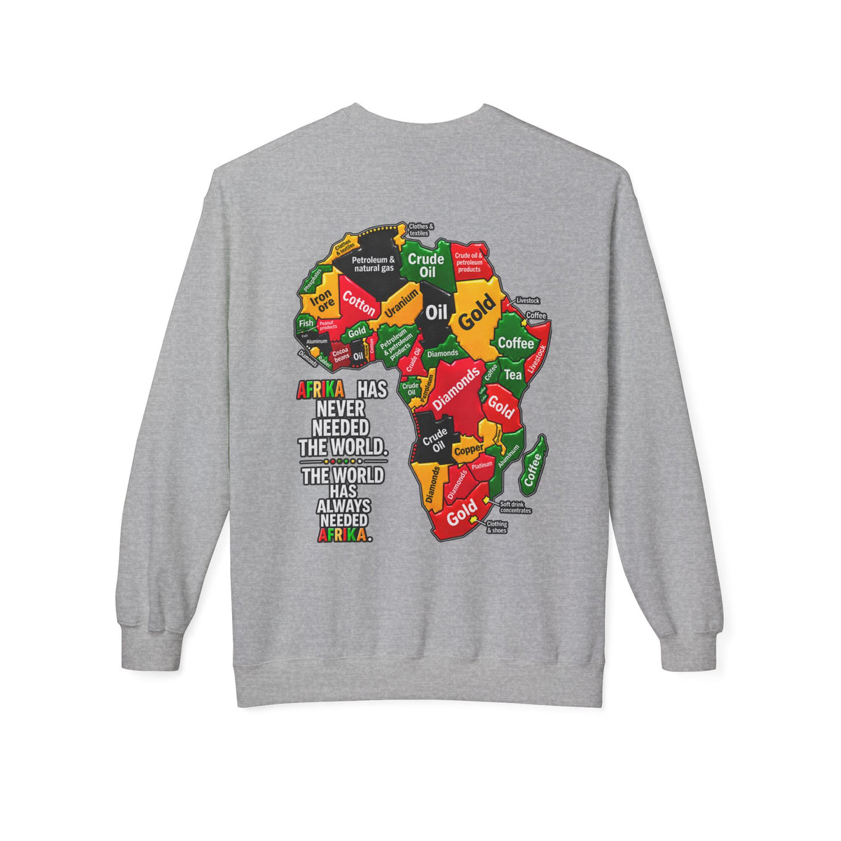 Afrika Map Sweatshirt – Africa Pride Crewneck