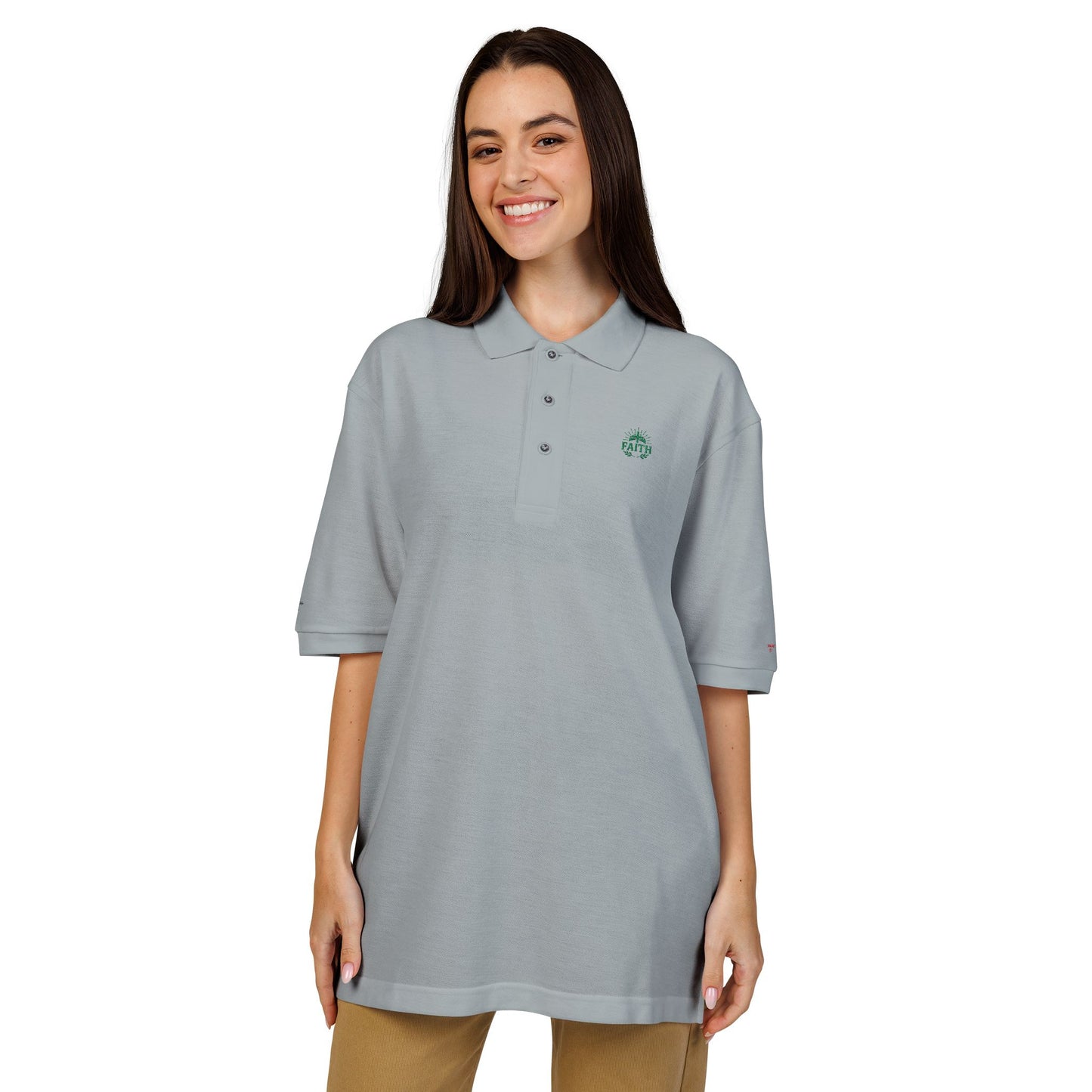Faith Embroidered Unisex Polo Shirt