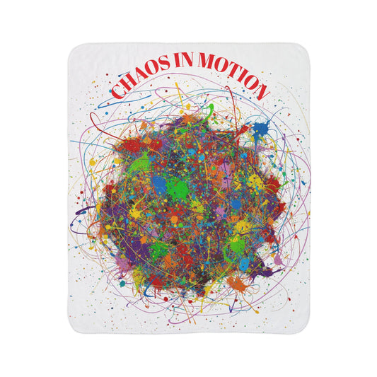 Colorful Chaos Sherpa Fleece Blanket