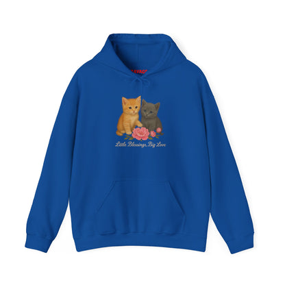 Kitten Pair Hoodie — "Little Sunshine, Big Purrs" Cute Cat Graphic Pullover