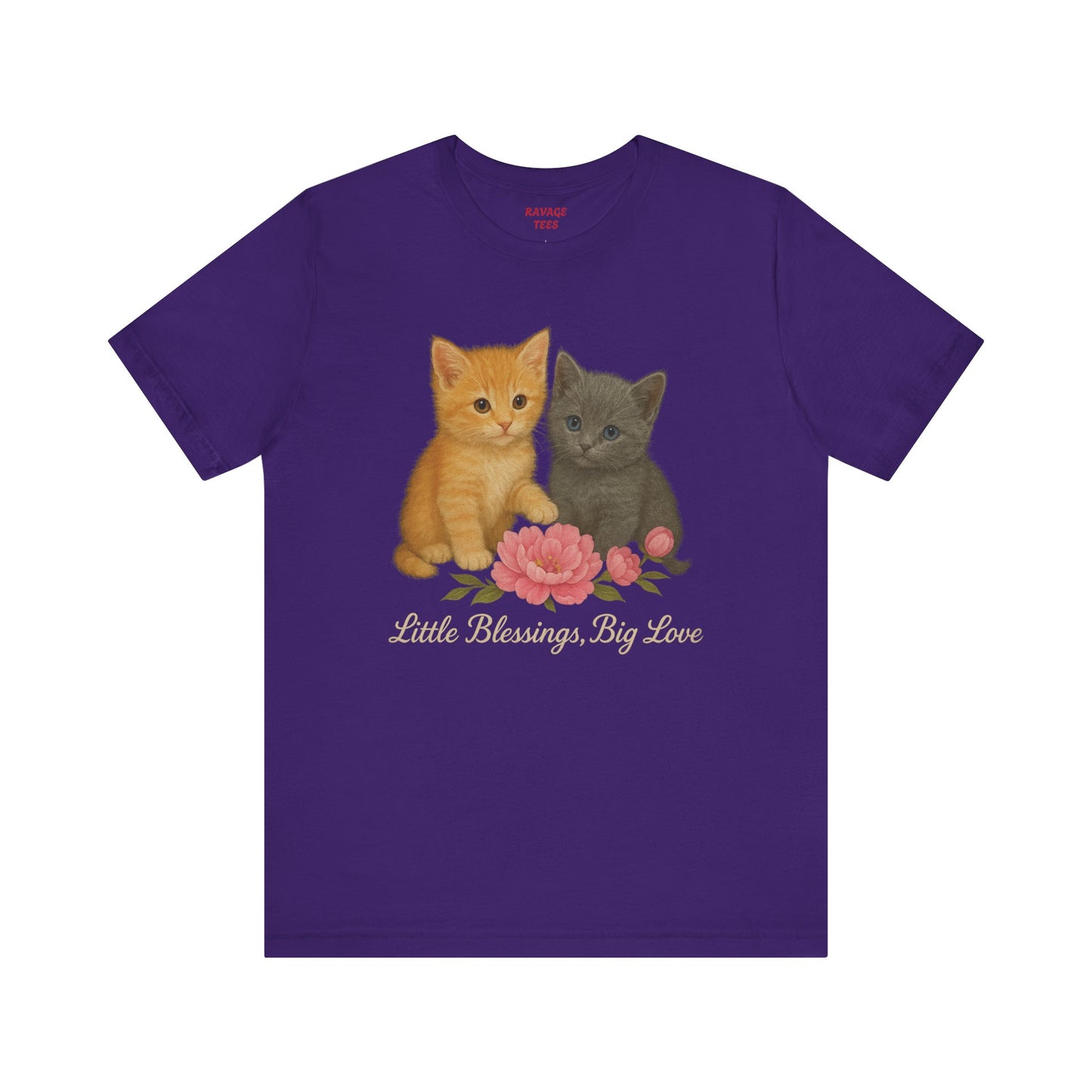 Cute Cat Graphic Tee, Casual Unisex Shirt