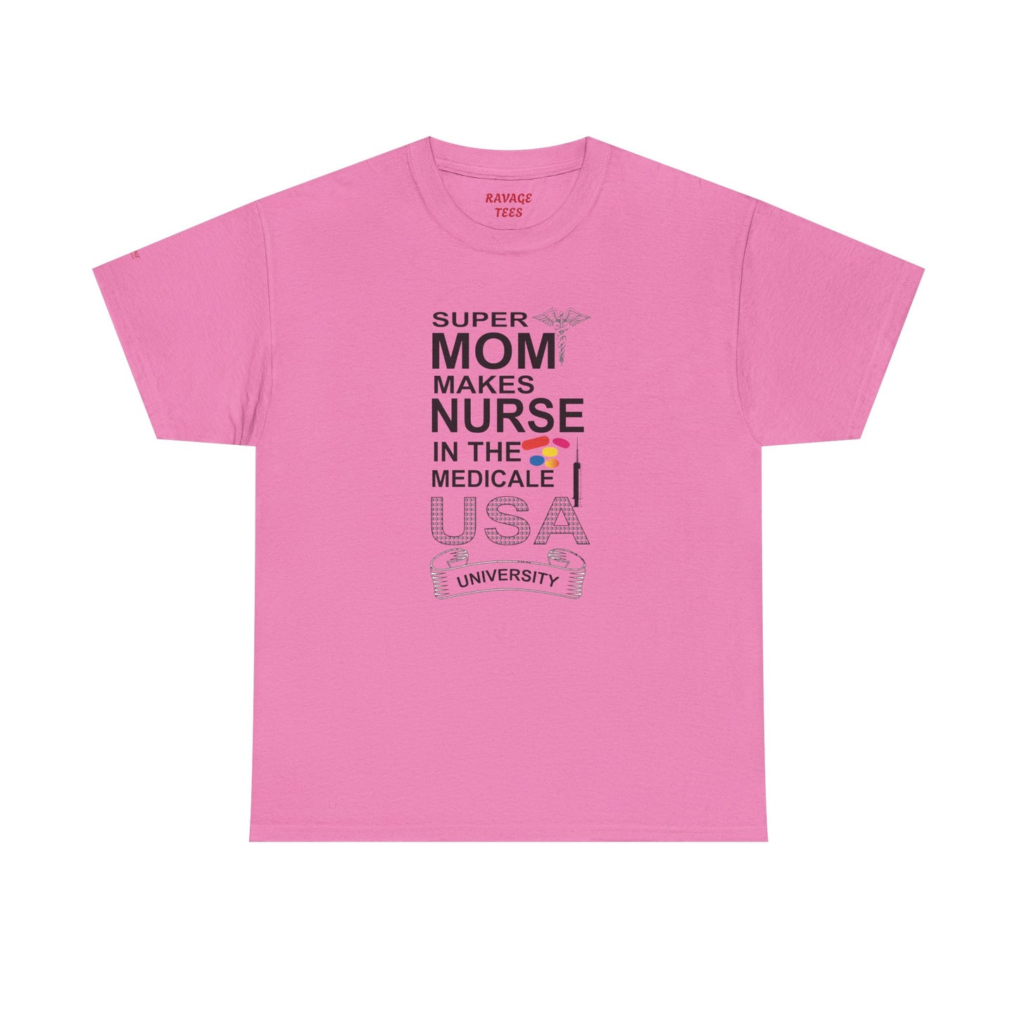 Super Mom Nurse Tee, Unisex Cotton T-Shirt for Nurses