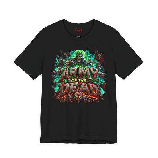 Army of the Dead Graphic T-Shirt – Neon Zombie Horror Tee