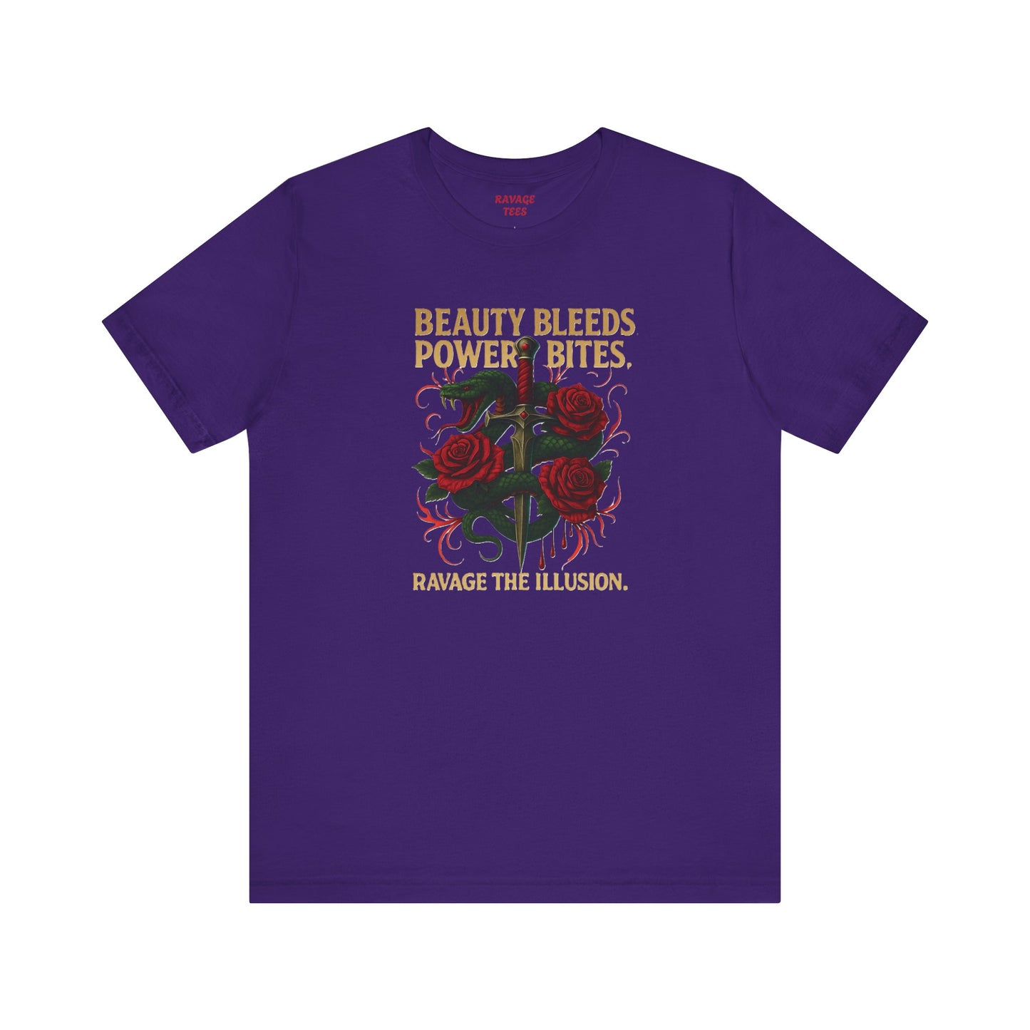 "Beauty Bleeds" Tee: Dark Aesthetic Unisex Graphic T-Shirt